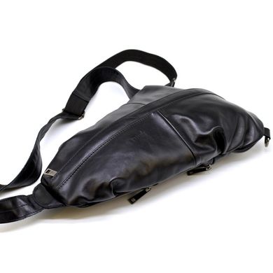 Рюкзак-слінг на одне плече з натуральної шкіри TARWA Govard GA-0705-3md Чорний