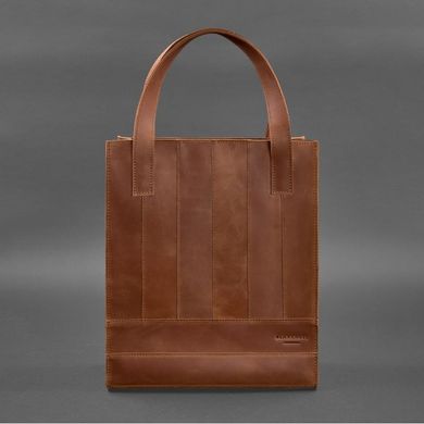 Натуральная кожаная женская сумка шоппер Бэтси светло-коричневая Crazy Horse Blanknote BN-BAG-10-k-kr