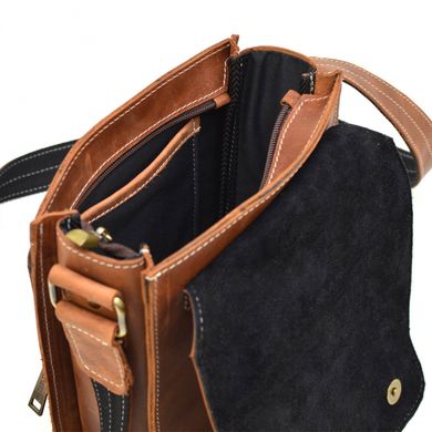 Шкіряна сумка-планшент через плече RB-3027-4lx бренду TARWA руда Коричневий