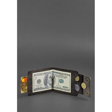 Мужское кожаное портмоне темно-коричневое 10.0 зажим для денег Crazy Horse Blanknote BN-PM-10-o