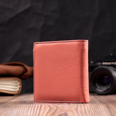 Яскравий жіночий гаманець середнього розміру із натуральної шкіри ST Leather 19498 Помаранчевий