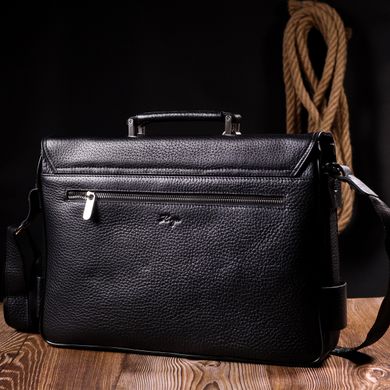 Классический мужской портфель KARYA 20940 кожаный Черный