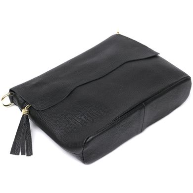 Невелика жіноча шкіряна сумка Vintage 20685 Чорний