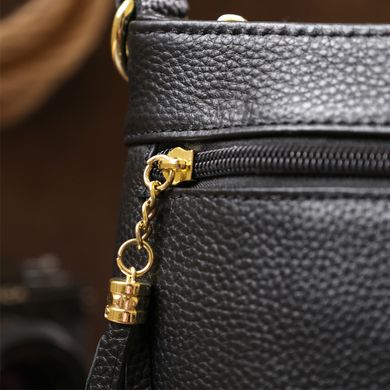 Небольшая кожаная женская сумка Vintage 20685 Черный