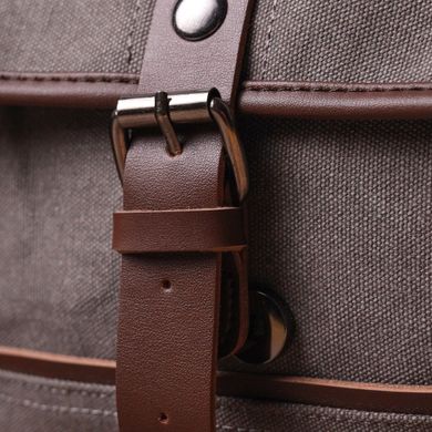 Практичная горизонтальная мужская сумка из текстиля 21248 Vintage Серая