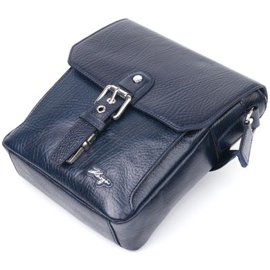 Практичная мужская сумка KARYA 20840 кожаная Синий