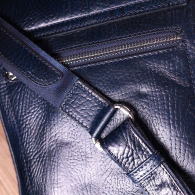 Практична чоловіча сумка KARYA 20840 шкіряна Синій