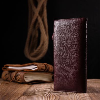 Жіночий горизонтальний гаманець із натуральної шкіри KARYA 21090 Бордовий