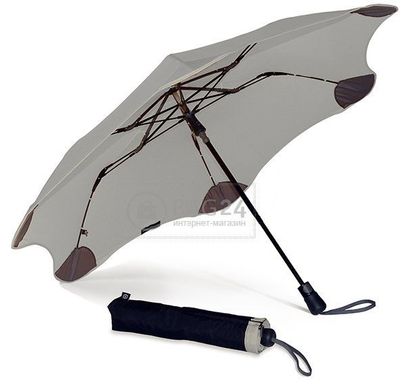Серый противоштормовой зонт для мужчин, полуавтомат BLUNT Bl-xs-grey, Серый