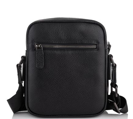 Мужская кожаная сумка через плечо черная Tiding Bag NM11-7515A Черный