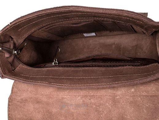 Добротная мужская сумка из высококачественной кожи MIS MS4234, Коричневый