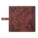 Вместительный дизайнерский кожаный тревел-кейс коньячного цвета, коллекция "Mehendi Art"