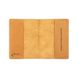 Светло желтая обложка для паспорта ручной работы с натуральной кожи, коллекция "Mehendi Art"