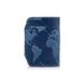 Ергономічний блакитний Картхолдер з натуральної матової шкіри, колекція "7 wonders of the world"