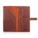 Вместительный дизайнерский кожаный тревел-кейс коньячного цвета, коллекция "Mehendi Art"