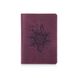 Фіолетова дизайнерська шкіряна обкладинка для паспорта з відділенням для карт, колекція "Mehendi Classic"