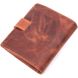 Функциональный мужской кошелек в винтажной коже KARYA 21369 Рыжий