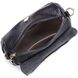 Классическая кожаная женская сумка с оригинальной плечевой лямкой Vintage 22405 Черная