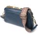 Модна сумка на два відділення з натуральної шкіри Vintage 22355 Синя