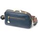Модная сумка на два отделения из натуральной кожи Vintage 22355 Синяя