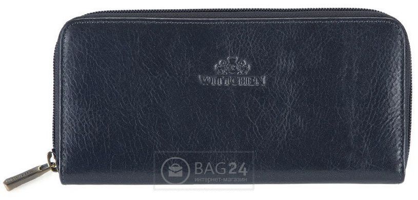 Гарний жіночий шкіряний гаманець на блискавки WITTCHEN 21-1-393-N, Синій