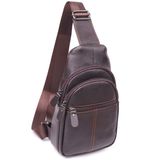Удобная мужская сумка через плечо из натуральной кожи 21308 Vintage Коричневая фото