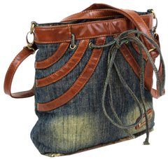 Джинсовая сумка в форме женской юбки Fashion jeans bag темно-синяя