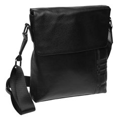 Чоловіча шкіряна сумка через плече Borsa Leather k19137-black