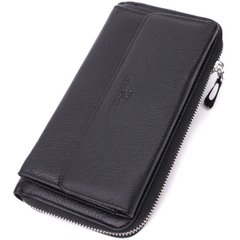 Функциональный кошелек-клатч унисекс из натуральной кожи ST Leather 22529 Черный