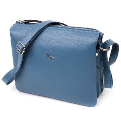 Невелика сумка жіноча на плече KARYA 20891 шкіряна Блакитний