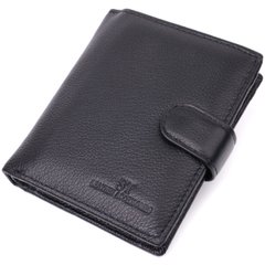 Вертикальний гаманець із блоком під документи з натуральної шкіри ST Leather 22479 Чорний