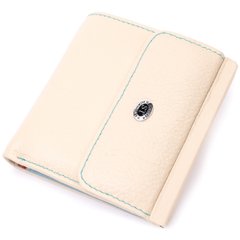 Красивий жіночий гаманець середнього розміру з натуральної шкіри ST Leather 19499 Білий