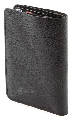 Современный бумажник черного цвета Shvigel 00423
