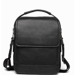 Сумка мужская кожаная через плечо Tiding Bag SM8-006A Черный