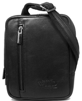 Небольшая наплечная кожаная сумка Always Wild 778NDM черная
