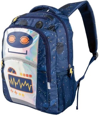 Легкий школьный рюкзак с роботомTopmove16L синий