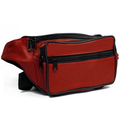 Шкіряна сумка на пояс Cavaldi 904-353 red, червона