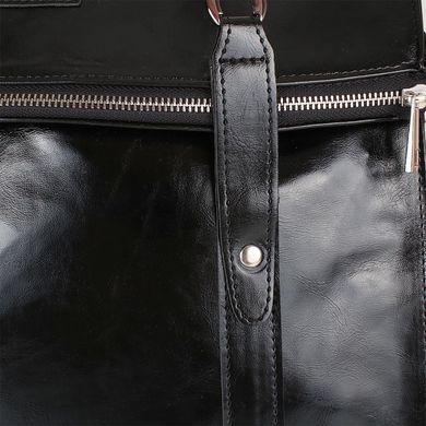 Жіноча повсякденно-дорожня сумка з якісного шкірозамінника LASKARA (Ласкарєв) LK10201-black Чорний
