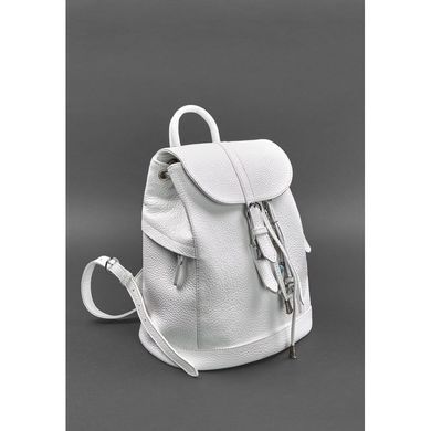 Натуральный кожаный женский рюкзак Олсен белый Blanknote BN-BAG-13-white