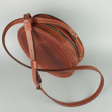 Женская кожаная сумка Amy S светло-коричневая винтажная Blanknote TW-Amy-small-kon-crz