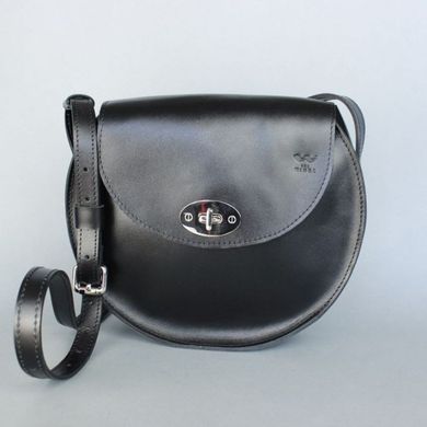 Женская кожаная сумка Круглая черная Blanknote TW-RoundBag-black-ksr