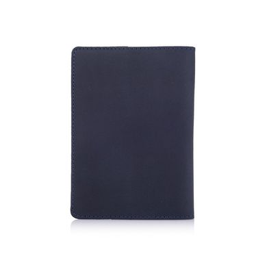 Синя обкладинка для паспорта ручної роботи з художнім тисненням і відділенням для банківських карт