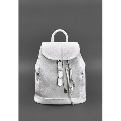 Натуральный кожаный женский рюкзак Олсен белый Blanknote BN-BAG-13-white
