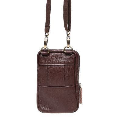 Мужская вертикальная кожаная сумка через плечо Keizer K11024-brown для документов, Тайвань