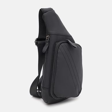 Чоловічий шкіряний рюкзак через плече Keizer K18810bl-black