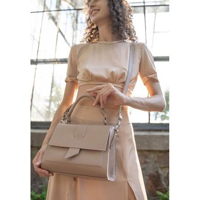 Жіноча шкіряна сумка Ester світло-бежева Blanknote TW-Ester-caramel