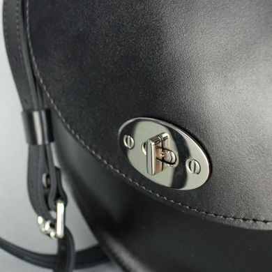 Женская кожаная сумка Круглая черная Blanknote TW-RoundBag-black-ksr