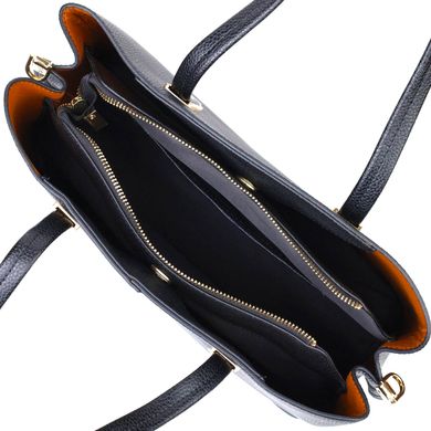 Стильна сумка для ділової жінки з натуральної шкіри 22085 Vintage Чорна
