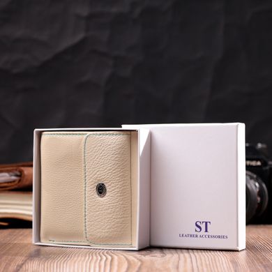 Женский красивый кошелек среднего размера из натуральной кожи ST Leather 19499 Белый