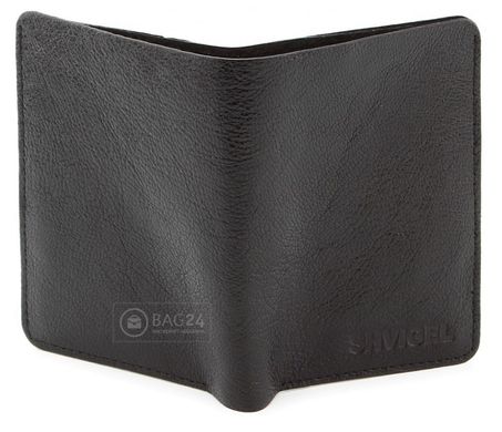 Современный бумажник черного цвета Shvigel 00423